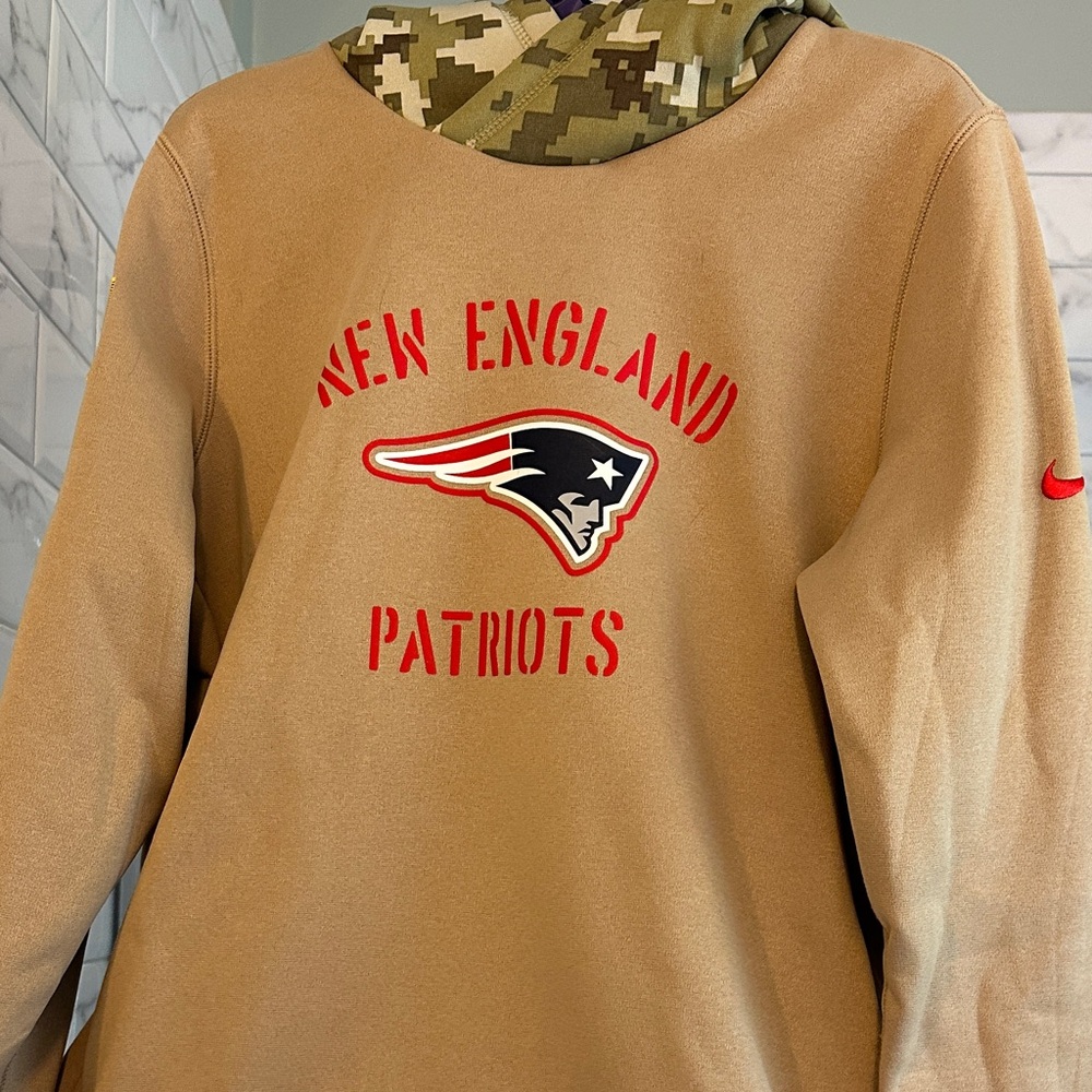 NFL Tan and Orange Dri-Fit Hoodie